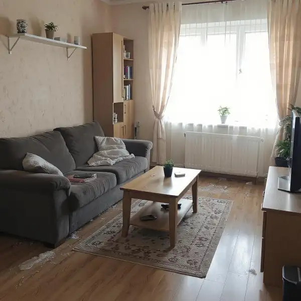 Квартира перед приездом гостей - до уборки